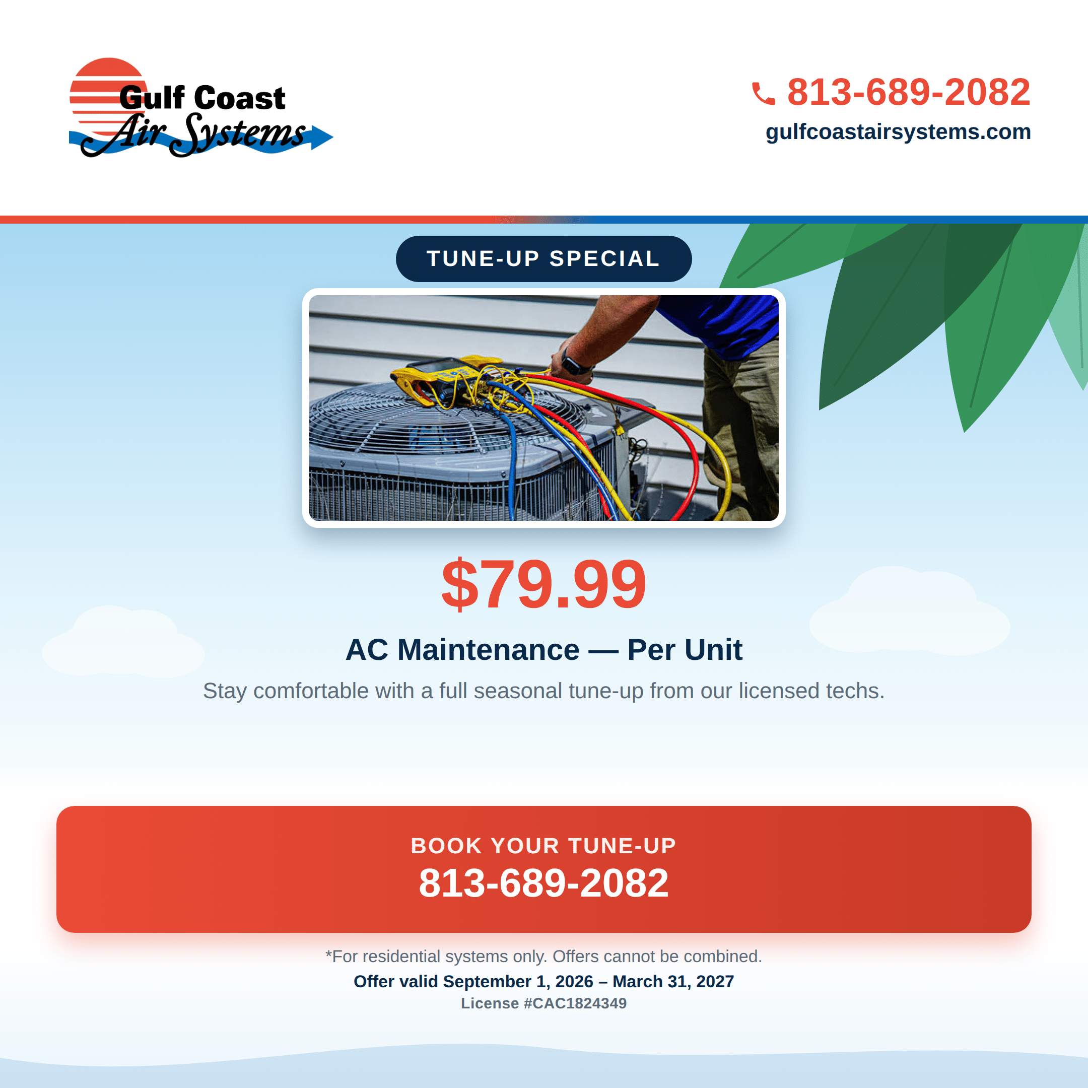 AC Maintenance Residential 79.99